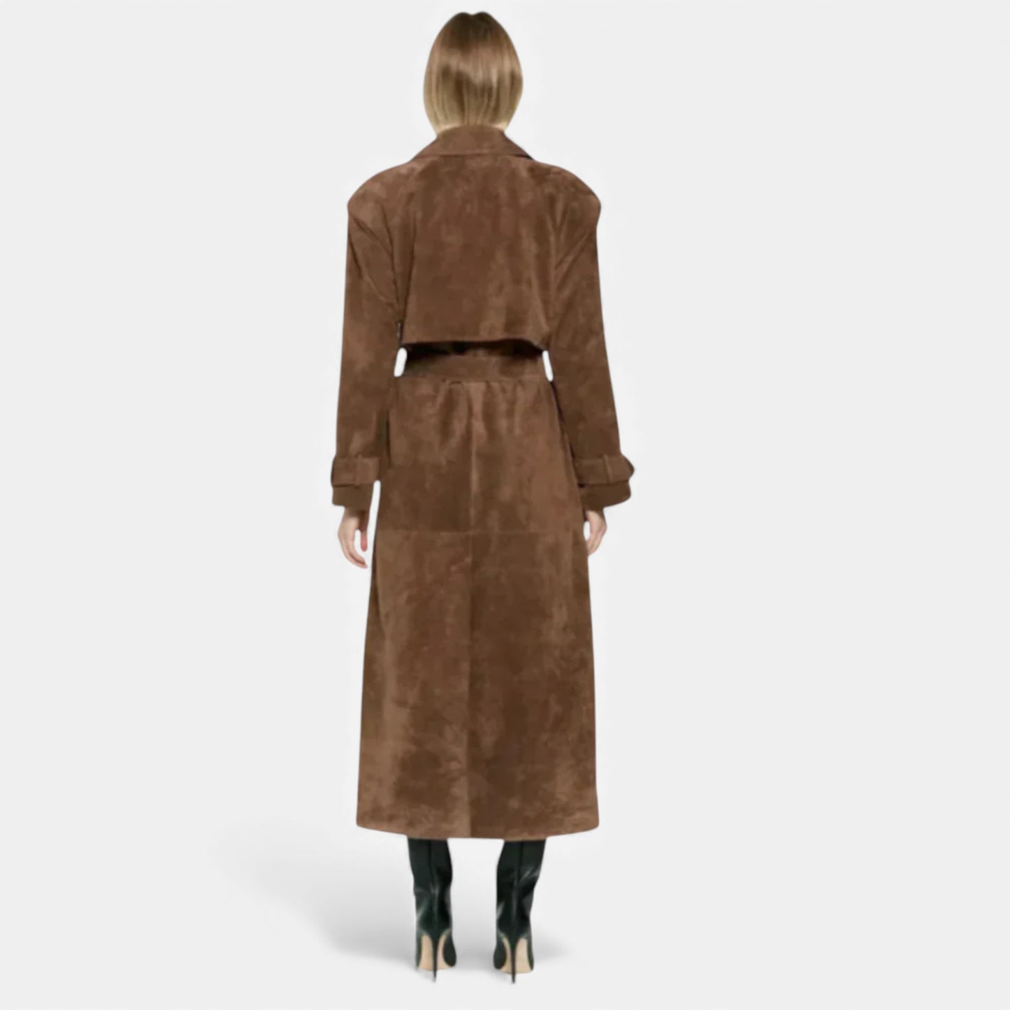 Eston House | Women’s Suede Heritage Belted Coat