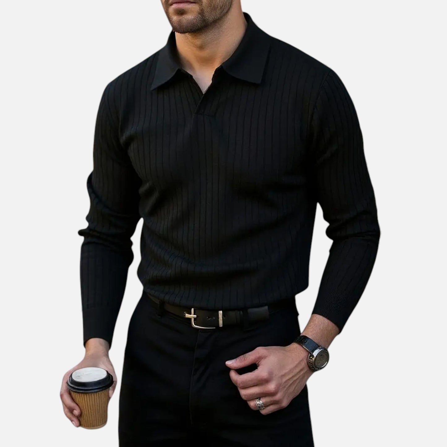 Eston House | Men’s Classic Stripe Polo Shirt