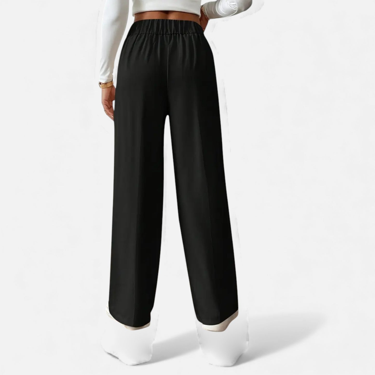 Eston House | Women’s Elegant High‑Waist Wide‑Leg Trousers