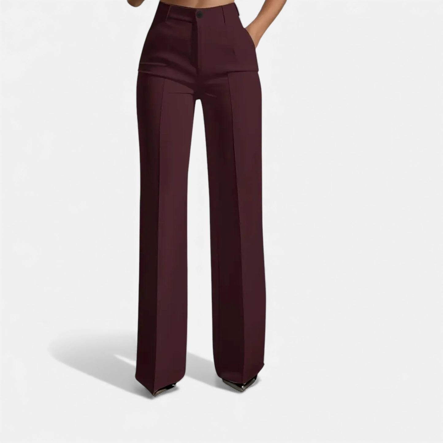 Eston House | Women’s Elegant White Wide‑Leg Trousers