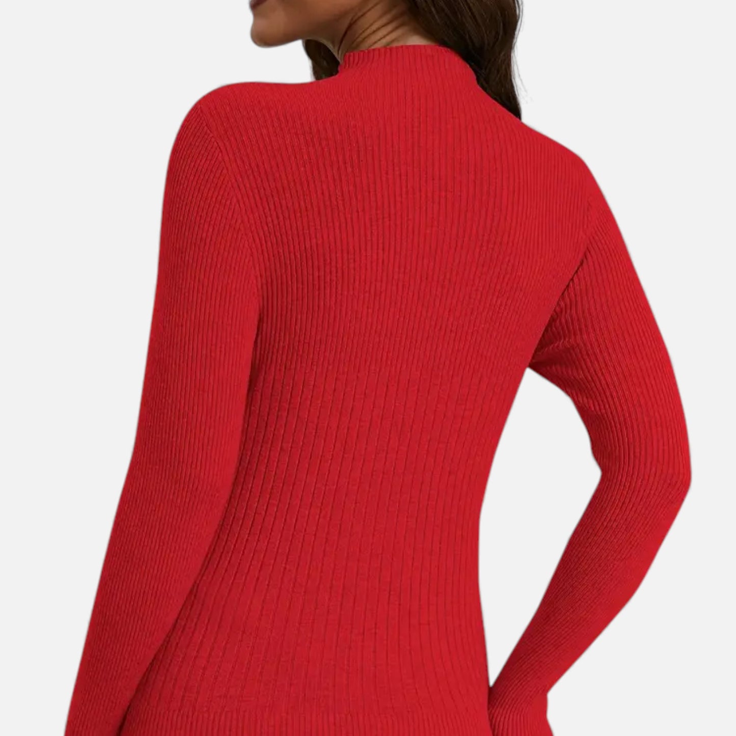 Eston House | Women’s Heritage Mock‑Neck Knit Sweater