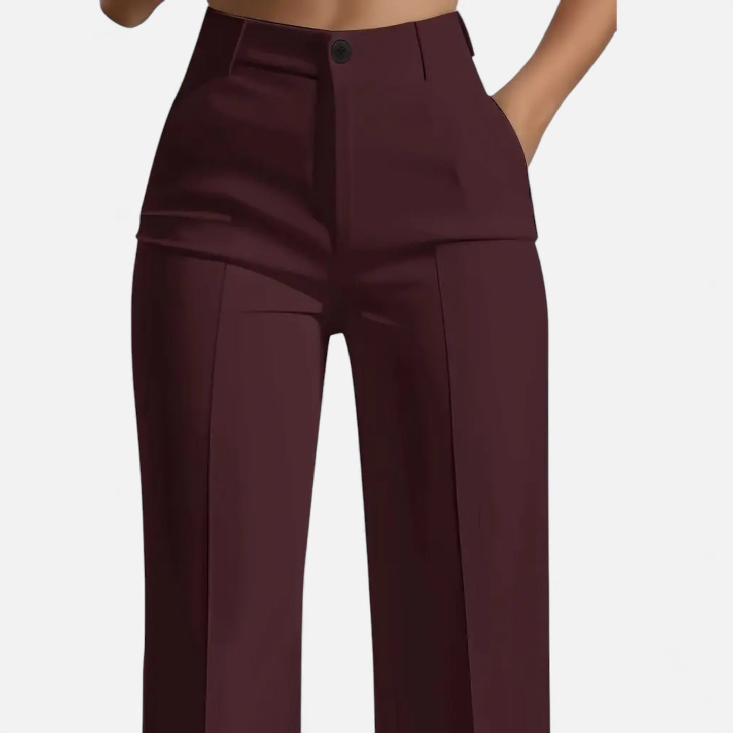 Eston House | Women’s Elegant White Wide‑Leg Trousers