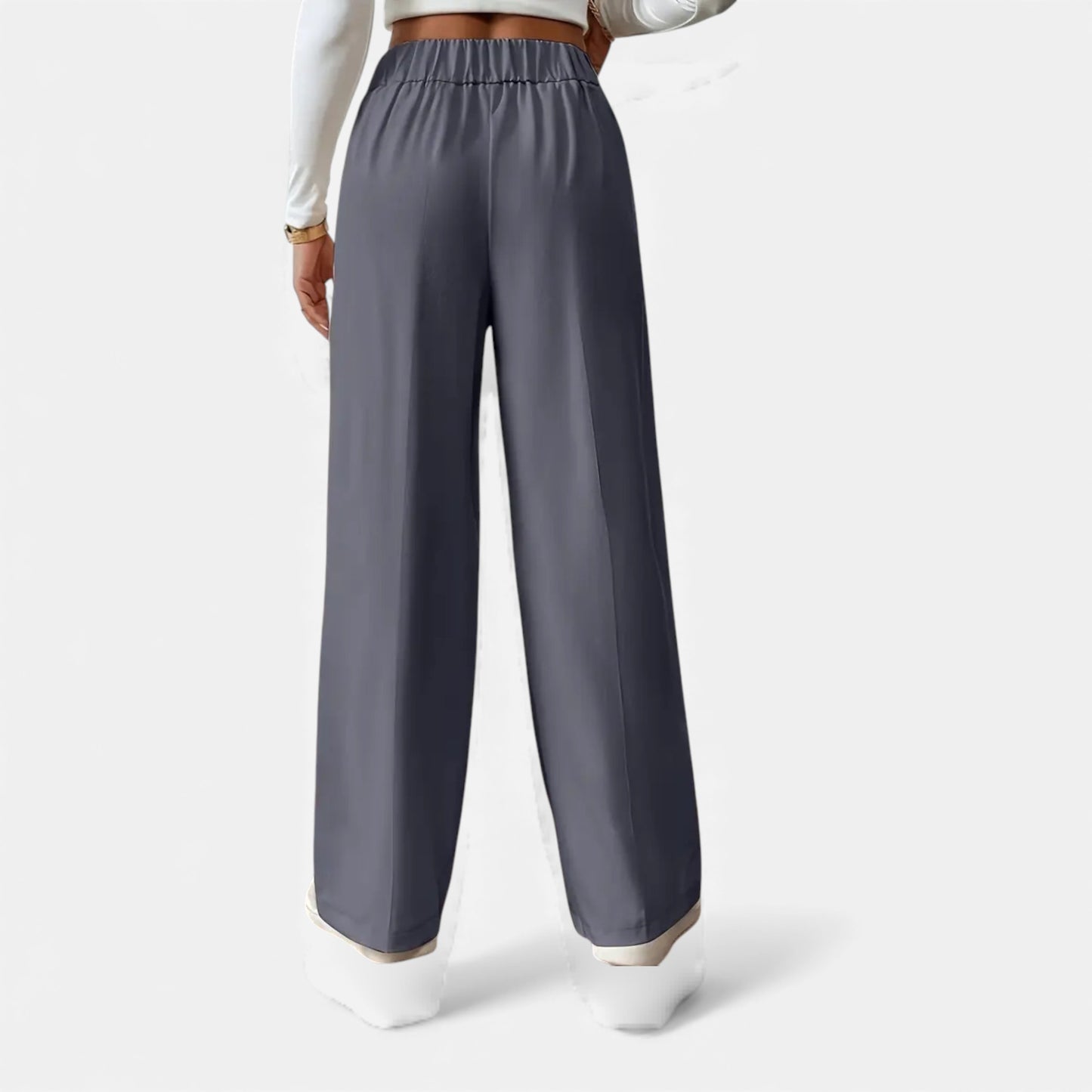 Eston House | Women’s Elegant High‑Waist Wide‑Leg Trousers