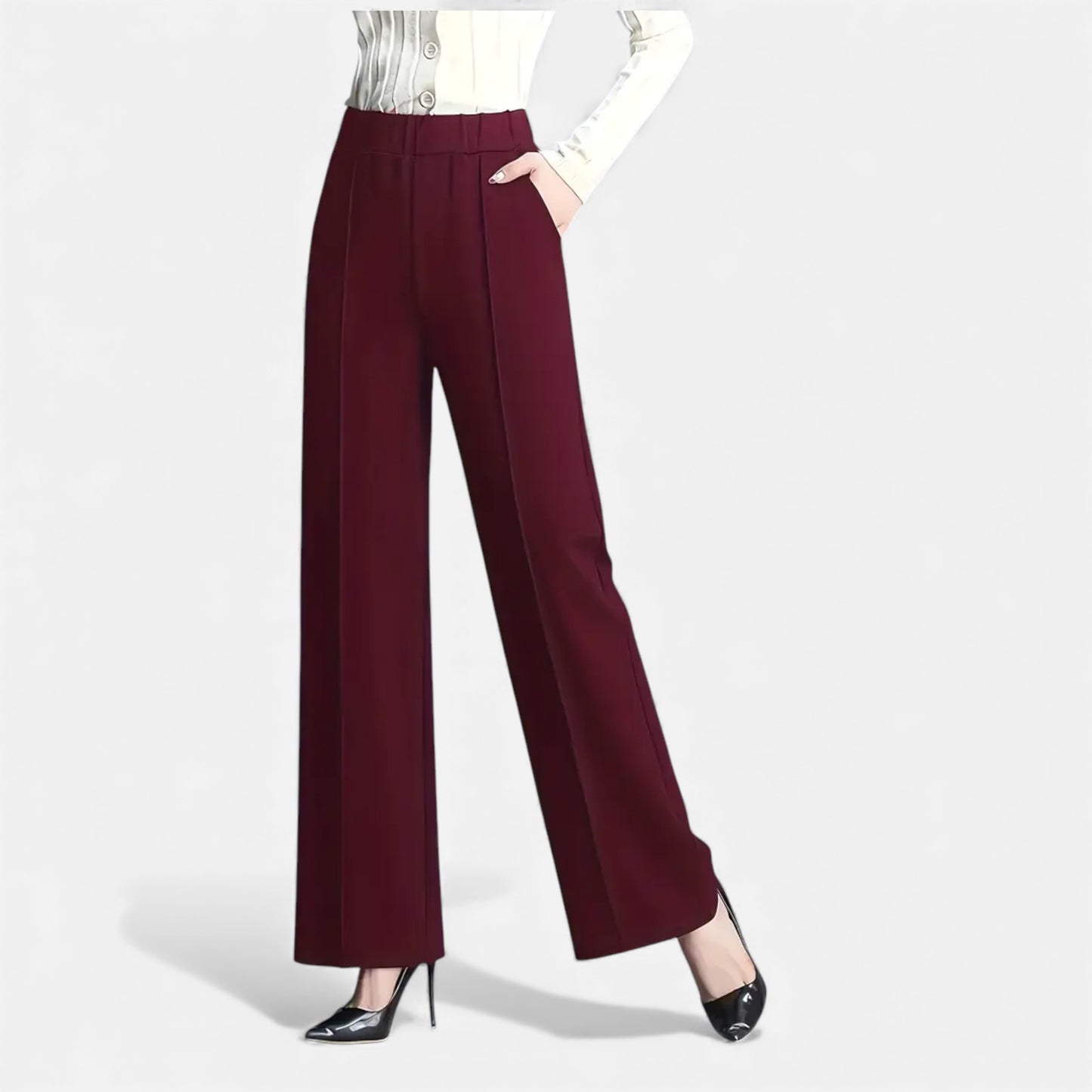 Eston House | Women’s Elegant High-Waist Straight Trousers