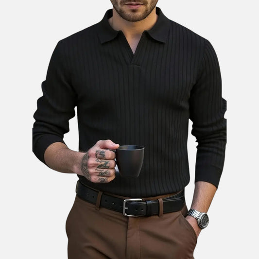 Eston House | Men’s Classic Stripe Polo Shirt