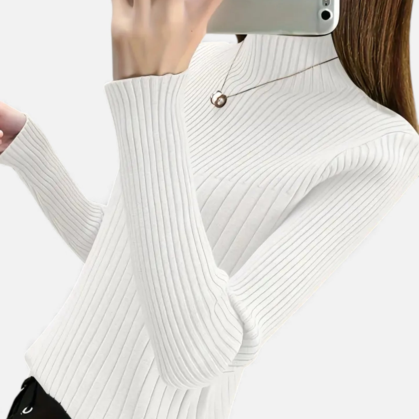 Eston House | Women’s Heritage Mock‑Neck Knit Sweater