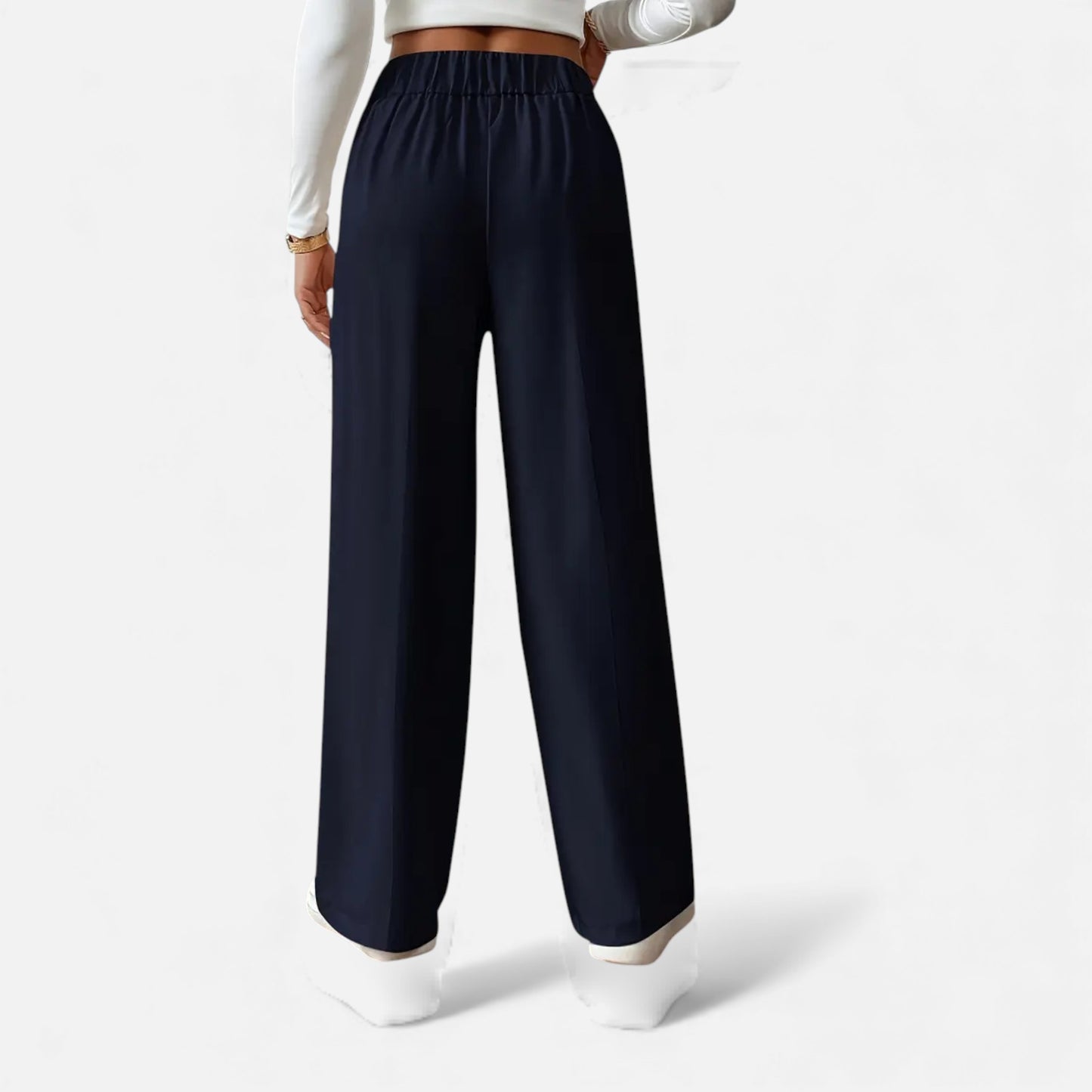 Eston House | Women’s Elegant High‑Waist Wide‑Leg Trousers