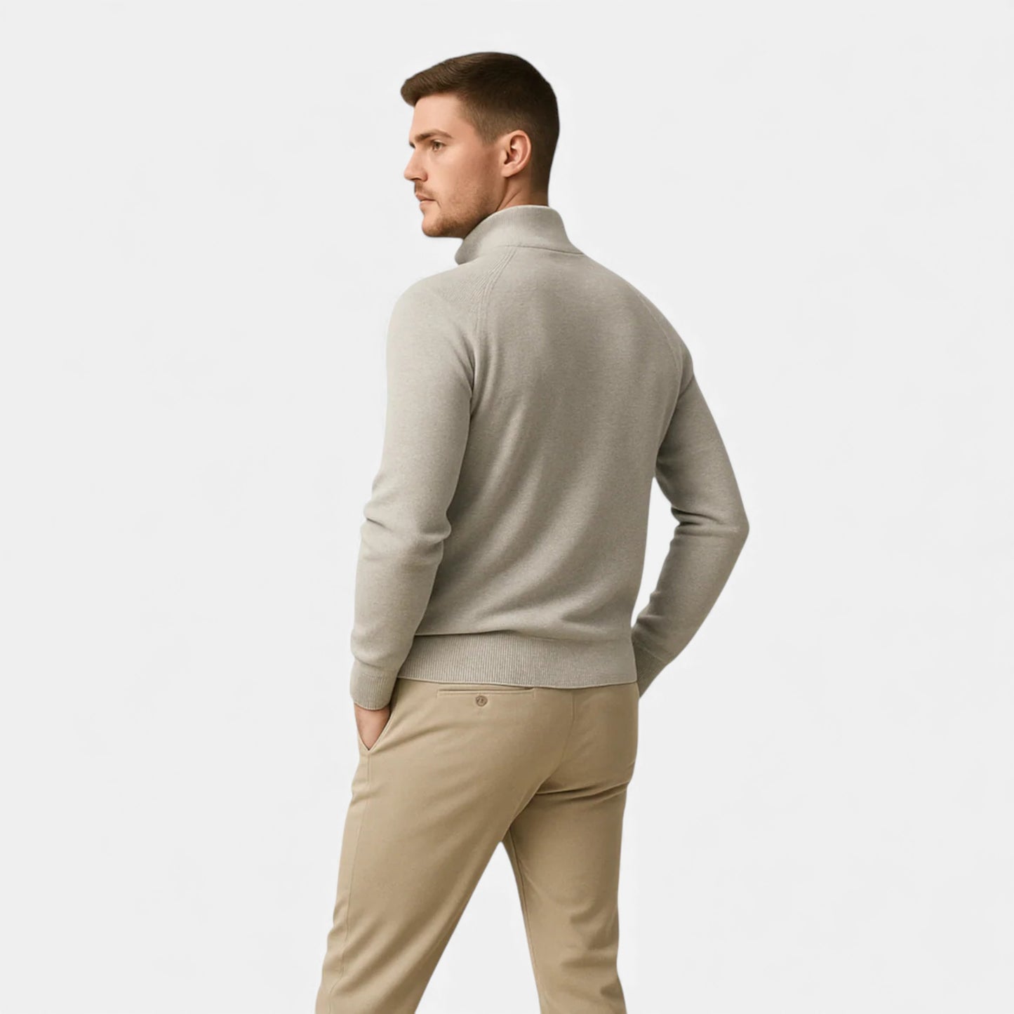 Eston House | Men’s Heritage Cotton Zip Sweater