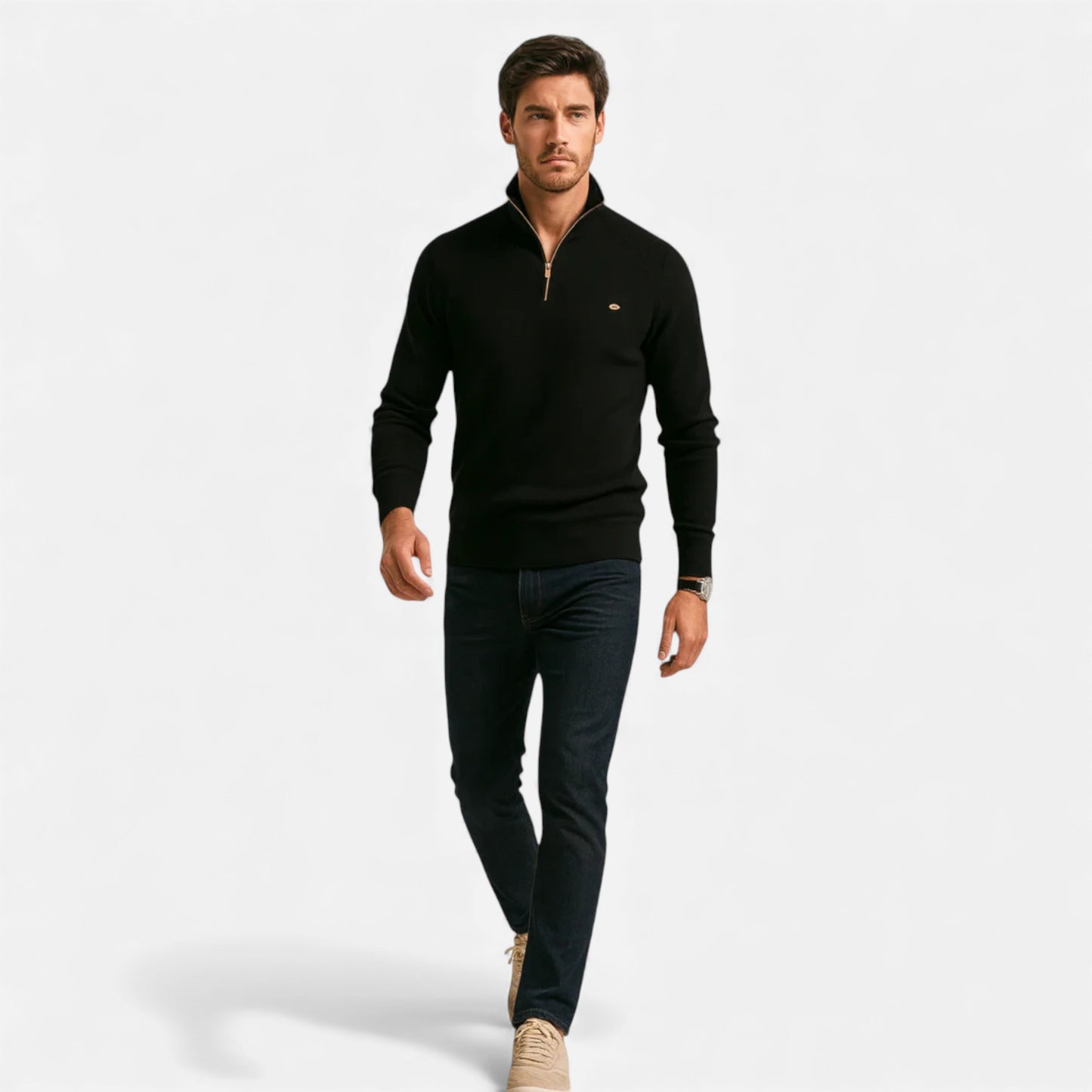 Eston House | Men’s Heritage Cotton Zip Sweater