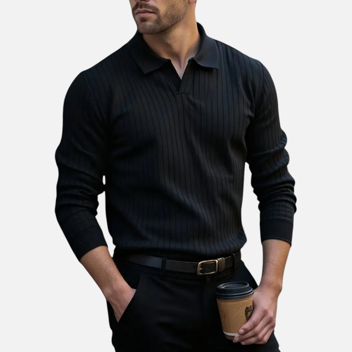 Eston House | Men’s Classic Stripe Polo Shirt