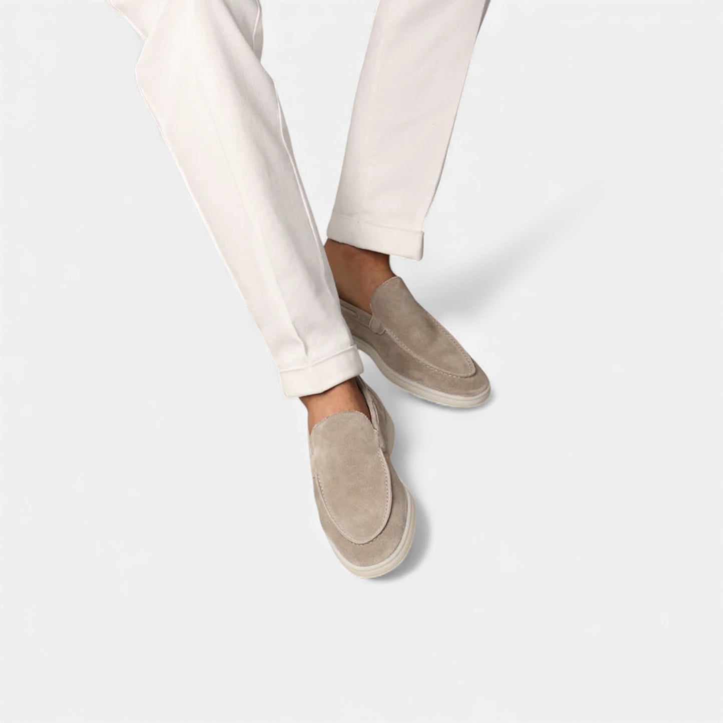 Eston House | Men’s Heritage Suede Yacht Loafers
