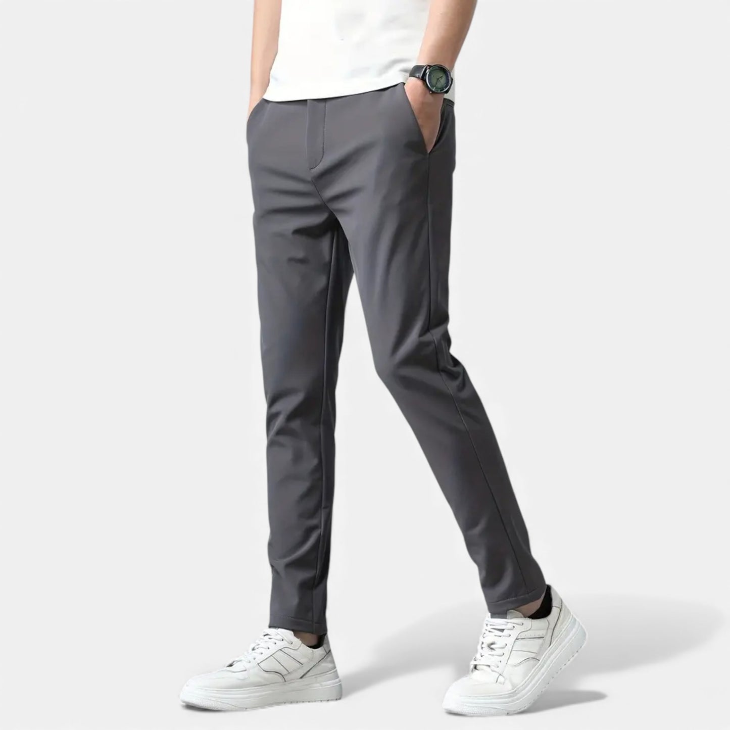 Eston House | Men’s Slim-Fit Stretch Trousers
