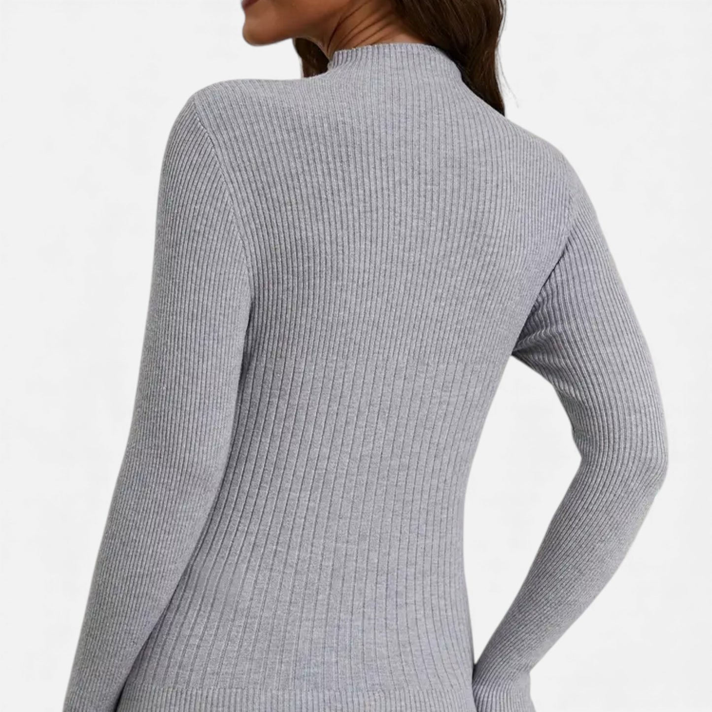 Eston House | Women’s Heritage Mock‑Neck Knit Sweater