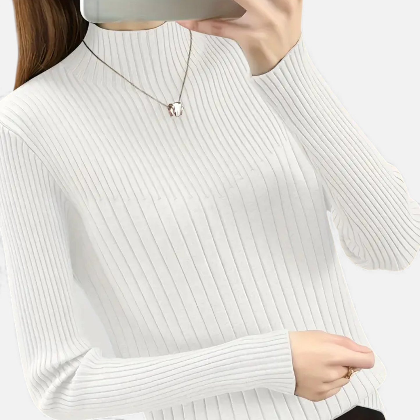 Eston House | Women’s Heritage Mock‑Neck Knit Sweater