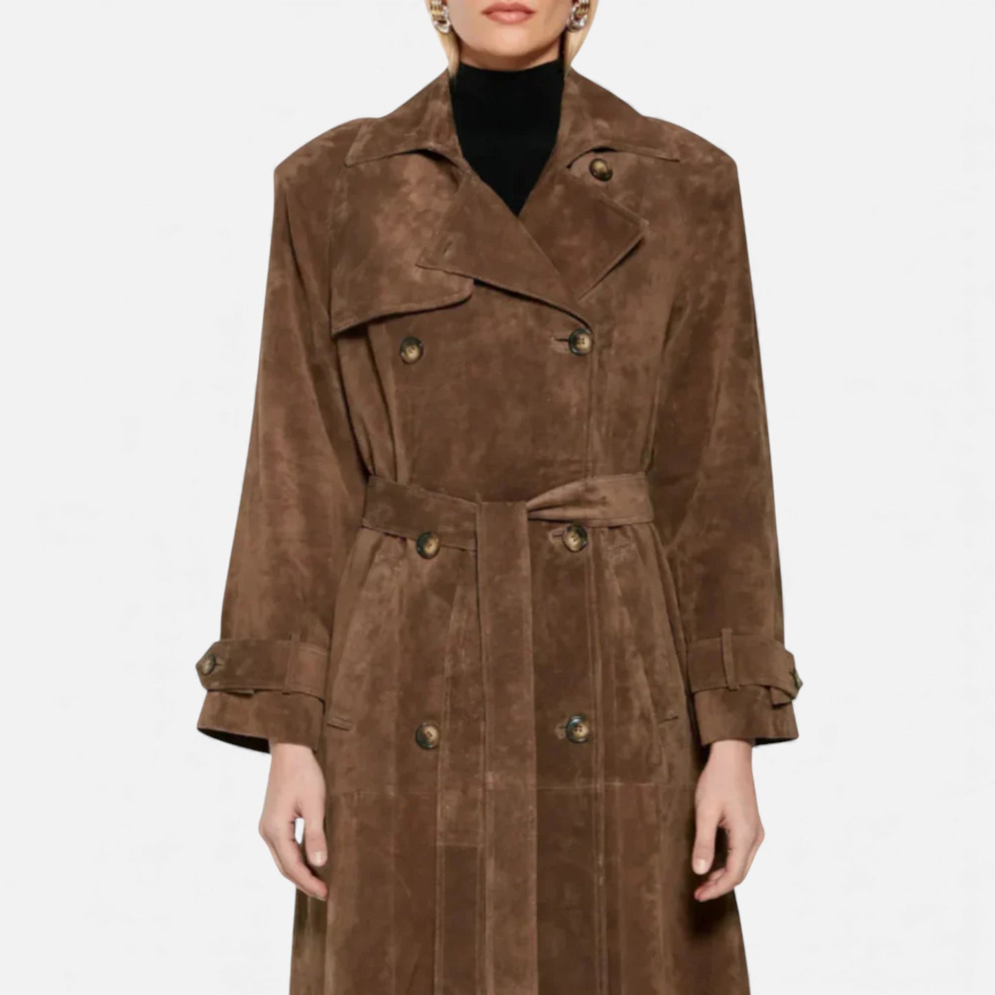 Eston House | Women’s Suede Heritage Belted Coat