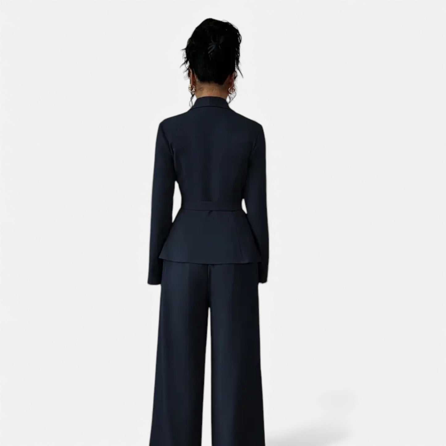 Eston House | Women’s Tailored Olive Wide‑Leg Suit