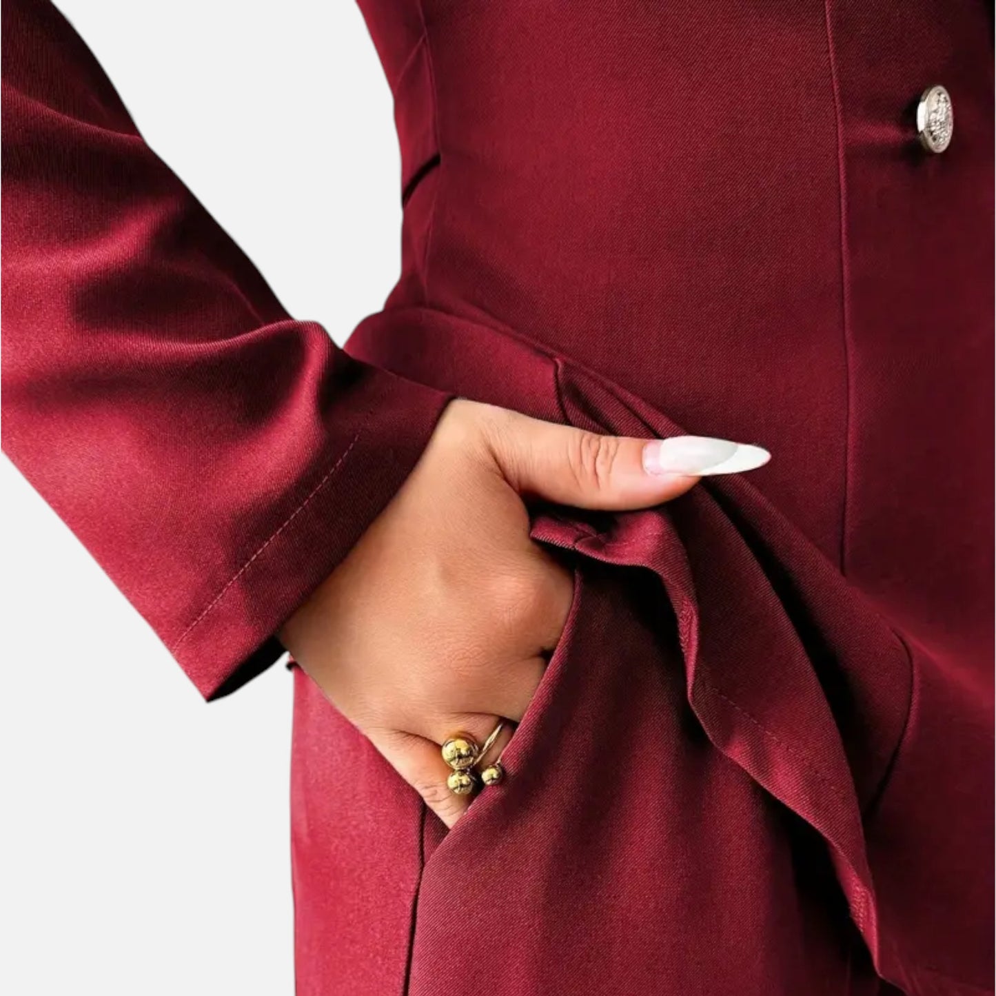 Eston House | Women’s Tailored Olive Wide‑Leg Suit