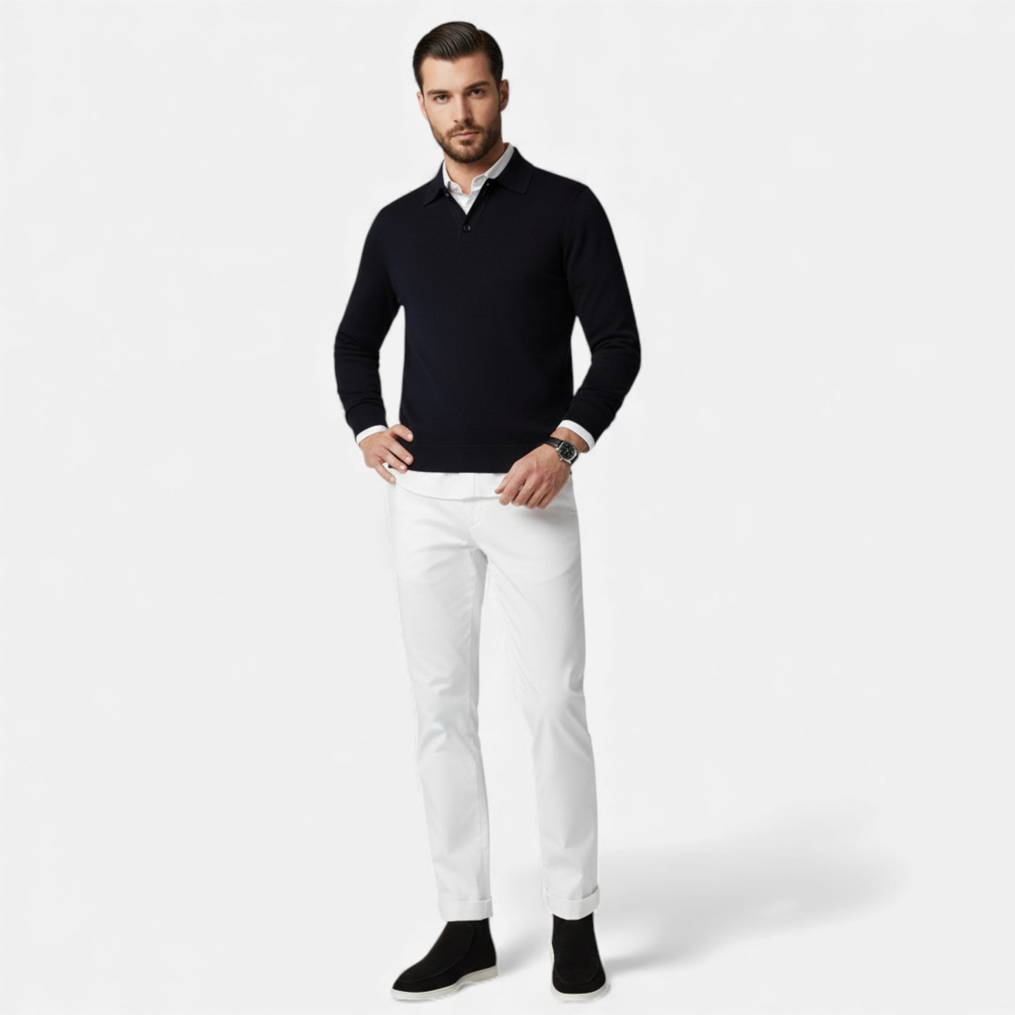 Eston House | Men’s Heritage Black Suede City Loafer