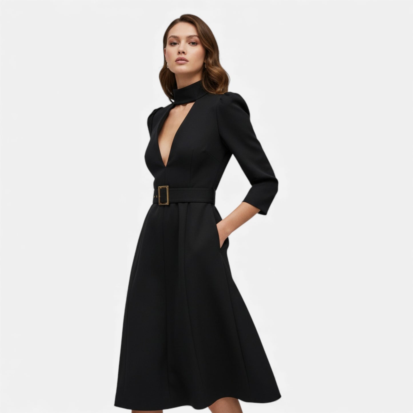 Eston House | Women’s Heritage Belted Sheath Midi Dress