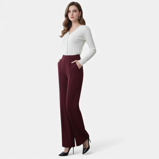 Eston House | Women’s Elegant High-Waist Straight Trousers