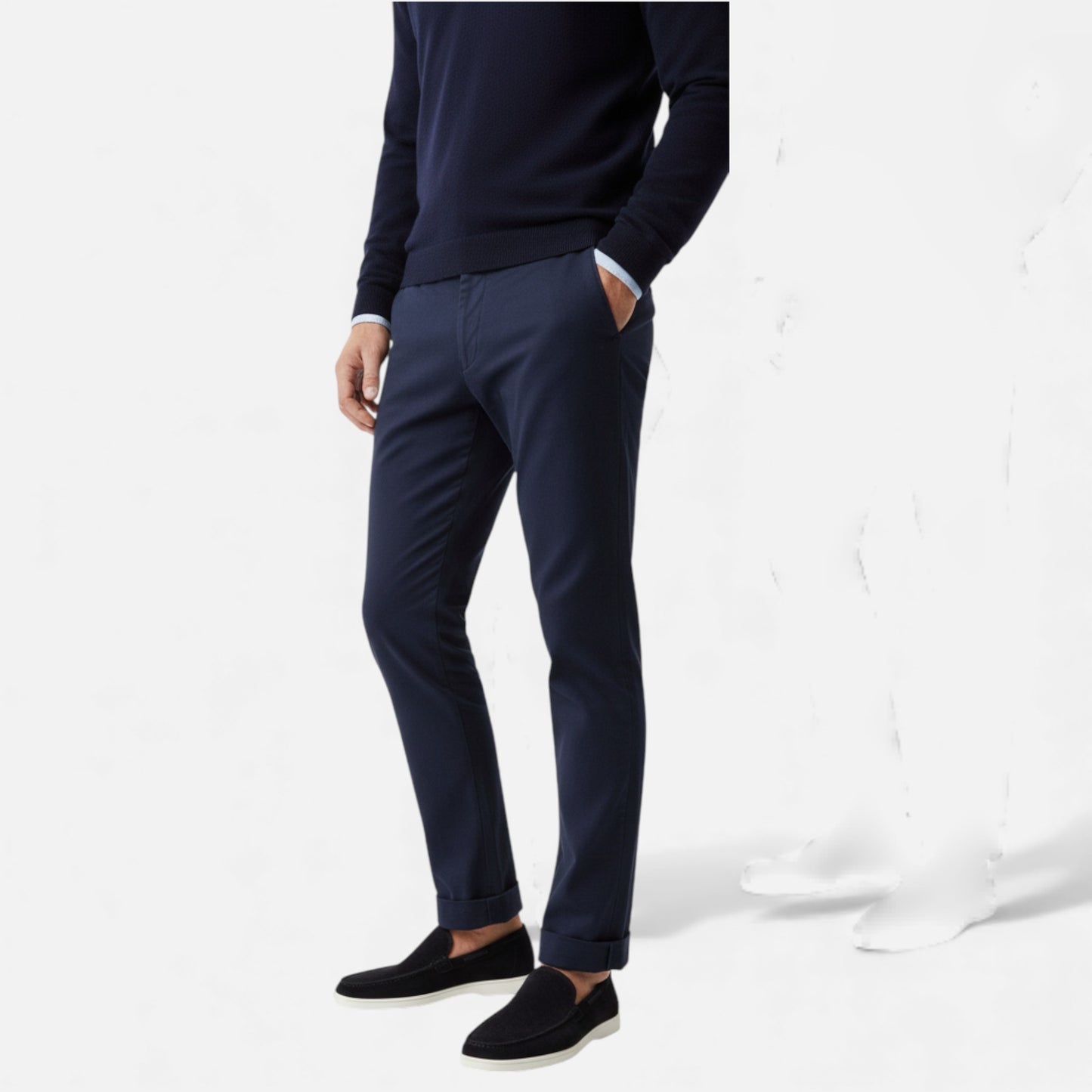 Eston House | Men’s Heritage Navy Suede Loafers