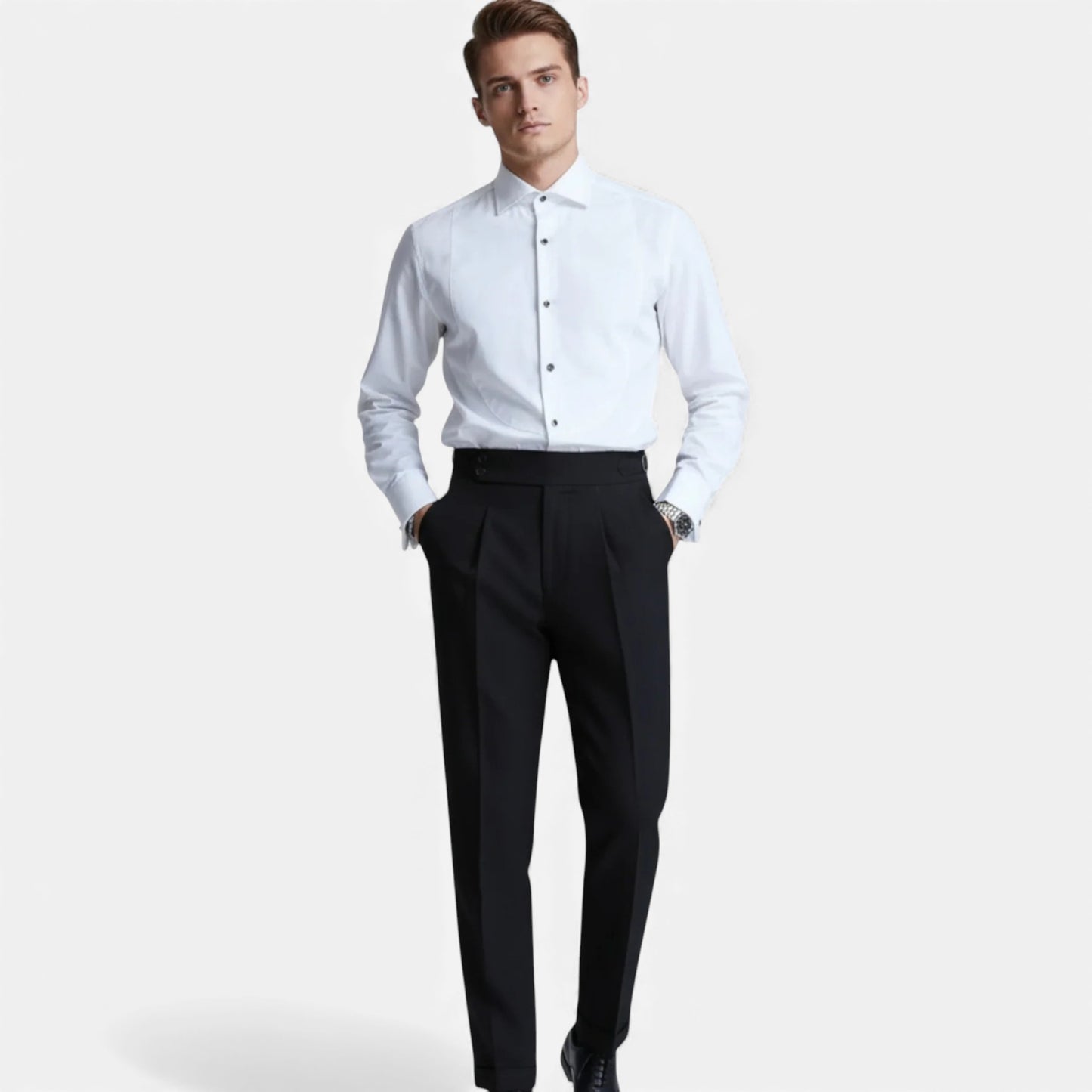 Eston House | Men’s Heritage High‑Waist Formal Trousers