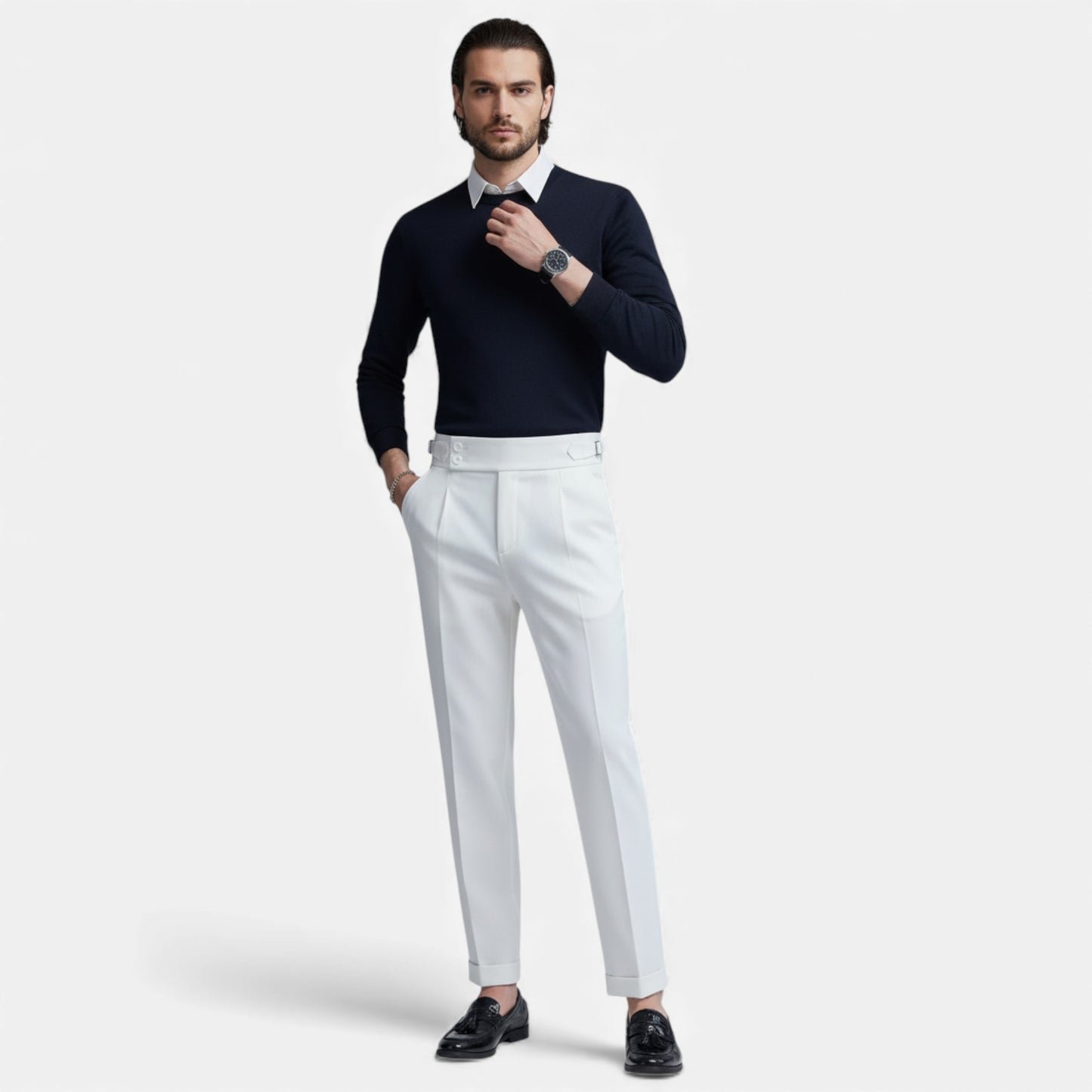 Eston House | Men’s High-Waist Heritage Dress Trousers