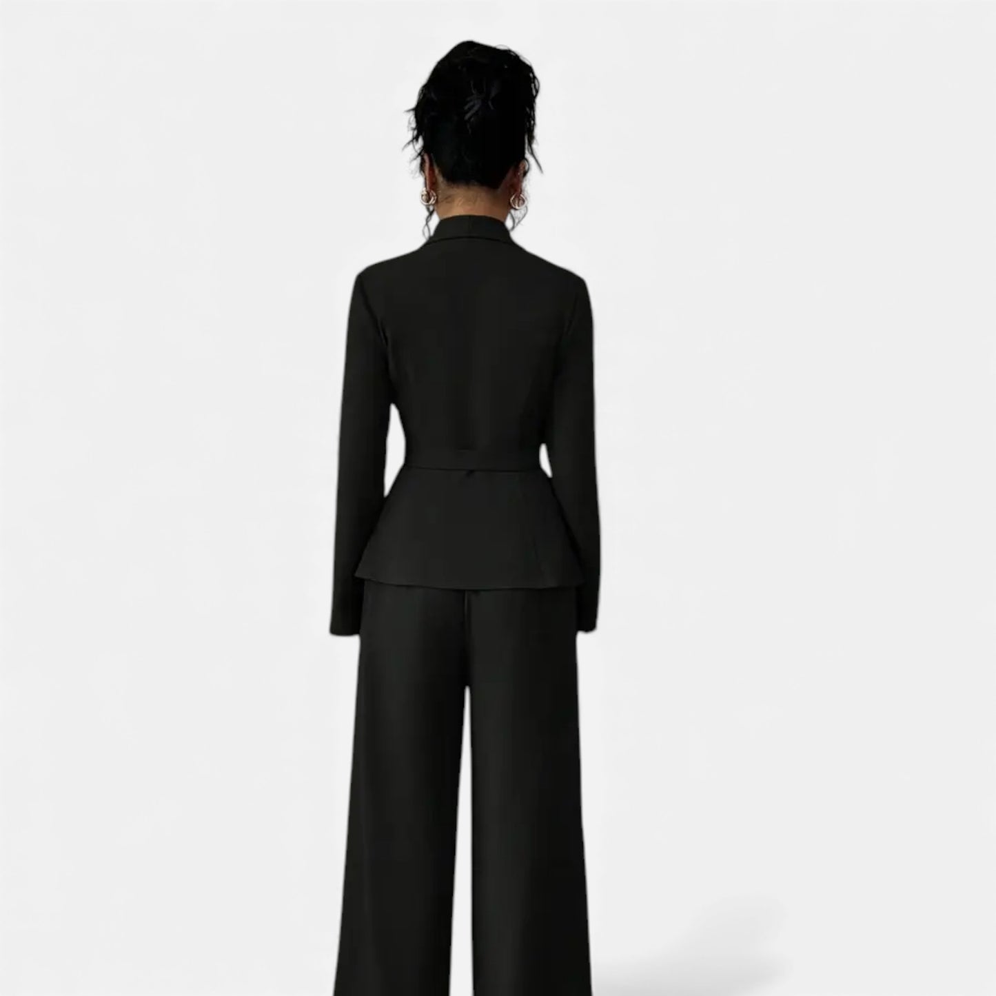 Eston House | Women’s Tailored Olive Wide‑Leg Suit