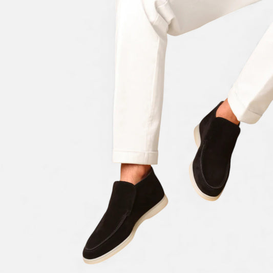 Eston House | Men’s Heritage Black Suede City Loafer