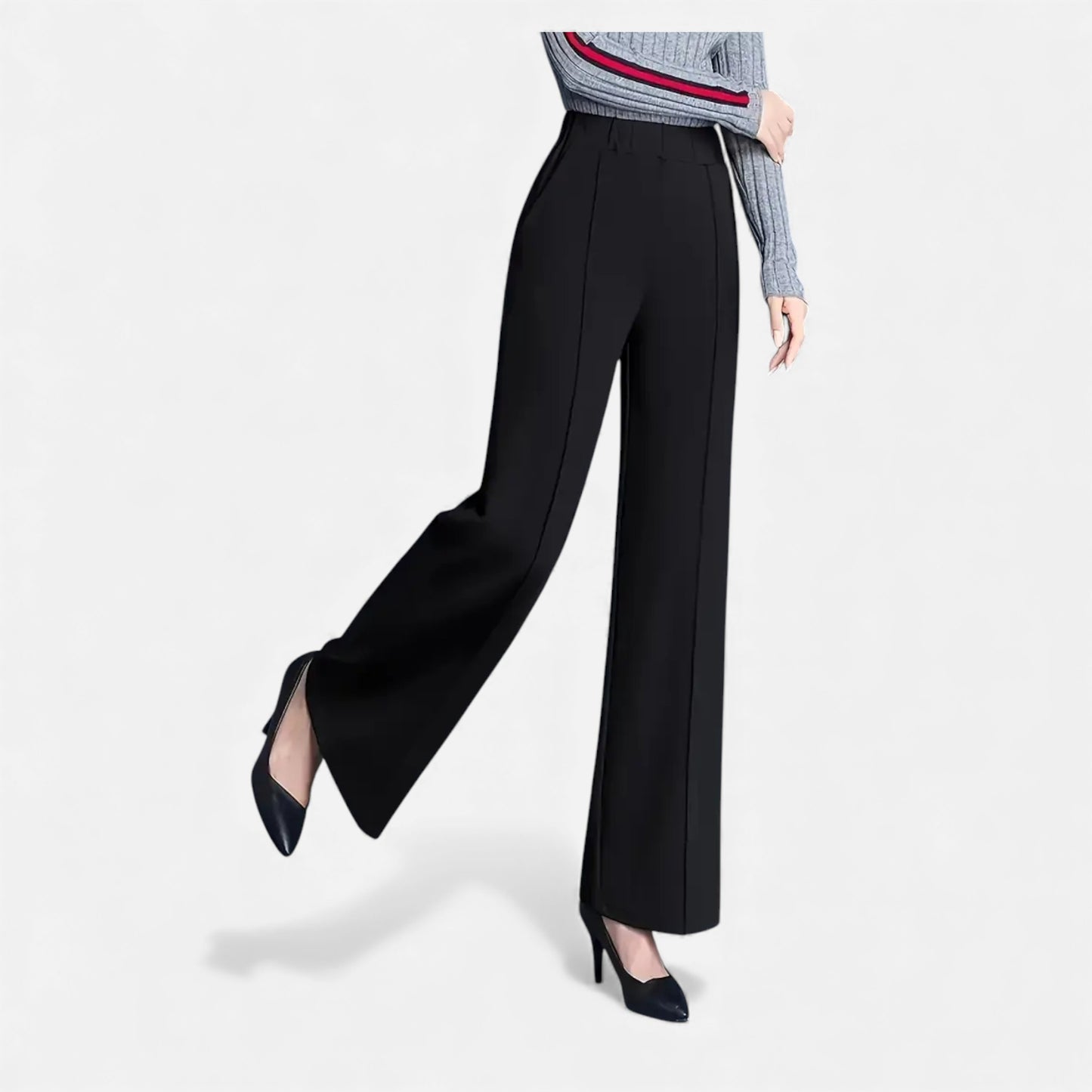 Eston House | Women’s Elegant High-Waist Straight Trousers
