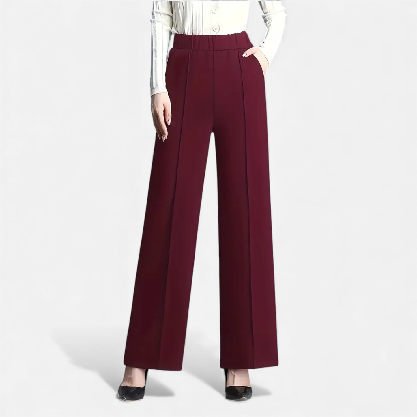Eston House | Women’s Elegant High-Waist Straight Trousers