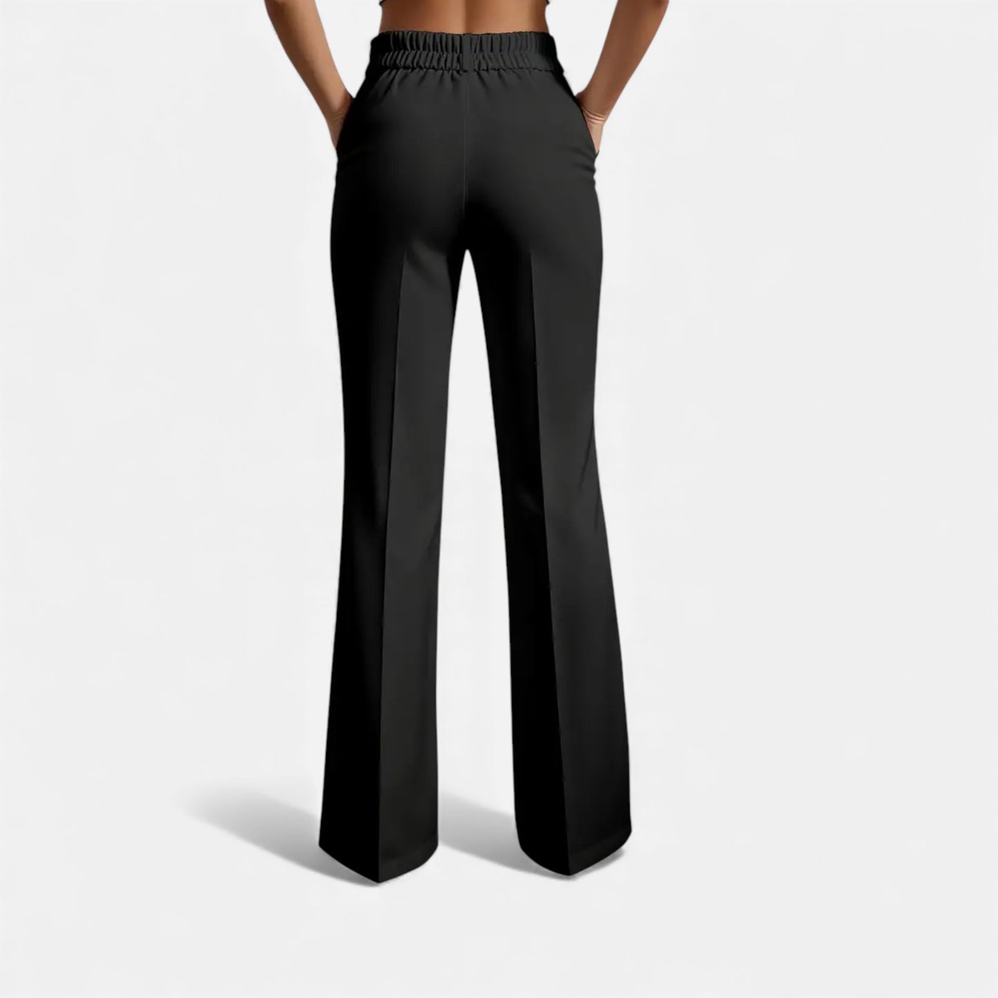 Eston House | Women’s Elegant White Wide‑Leg Trousers