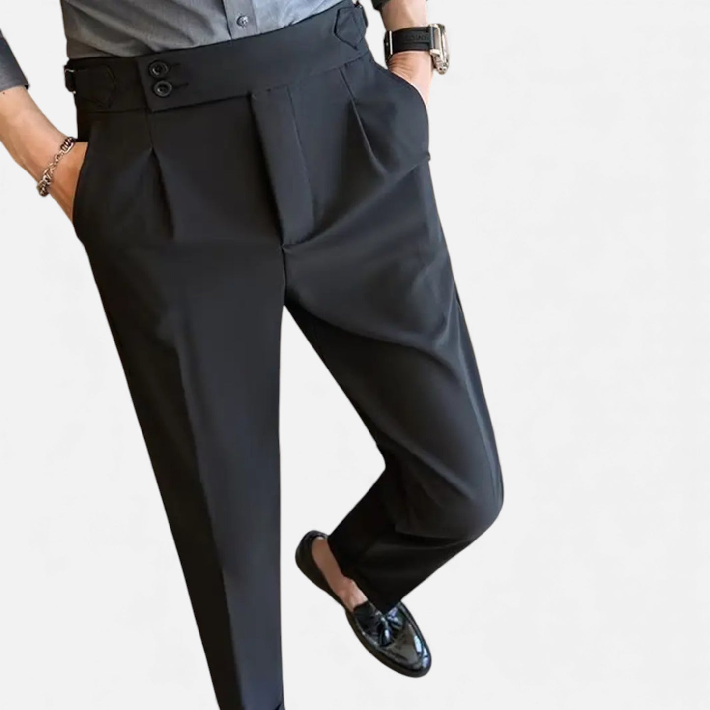Eston House | Men’s High-Waist Heritage Dress Trousers
