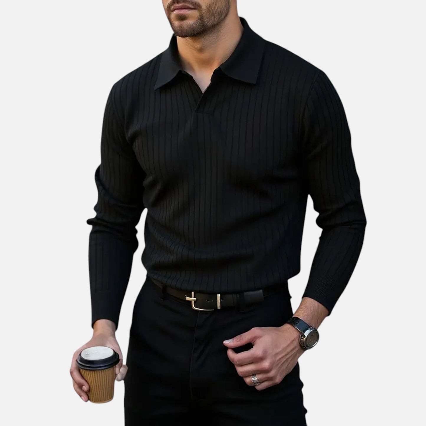 Eston House | Men’s Classic Stripe Polo Shirt