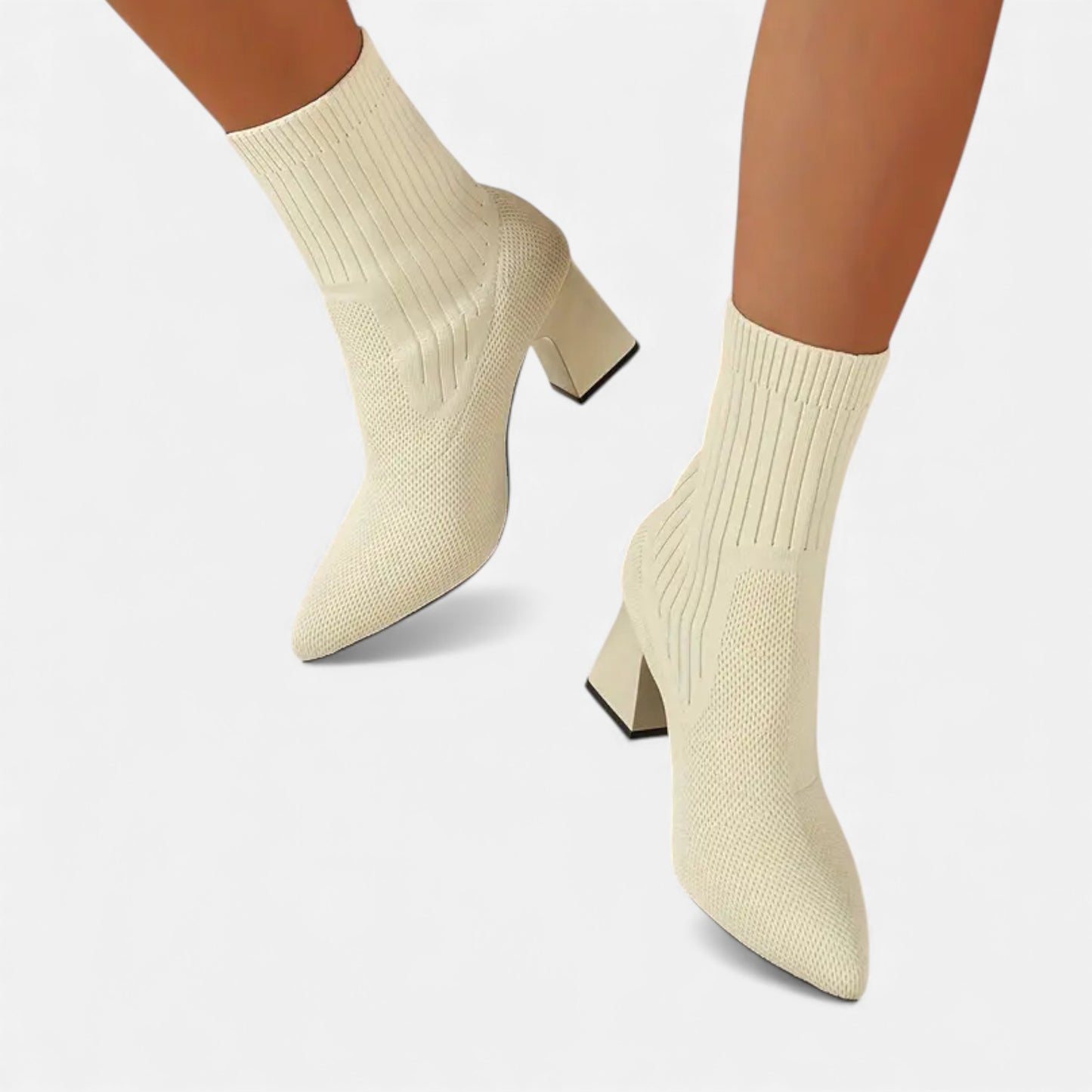 Eston House | Women’s Knitted Winter Point-Toe Boots