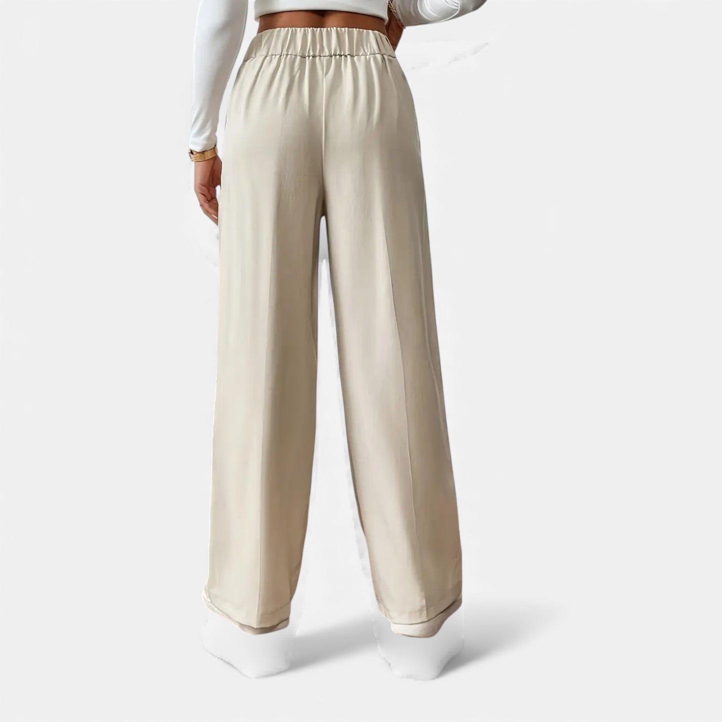 Eston House | Women’s Elegant High‑Waist Wide‑Leg Trousers
