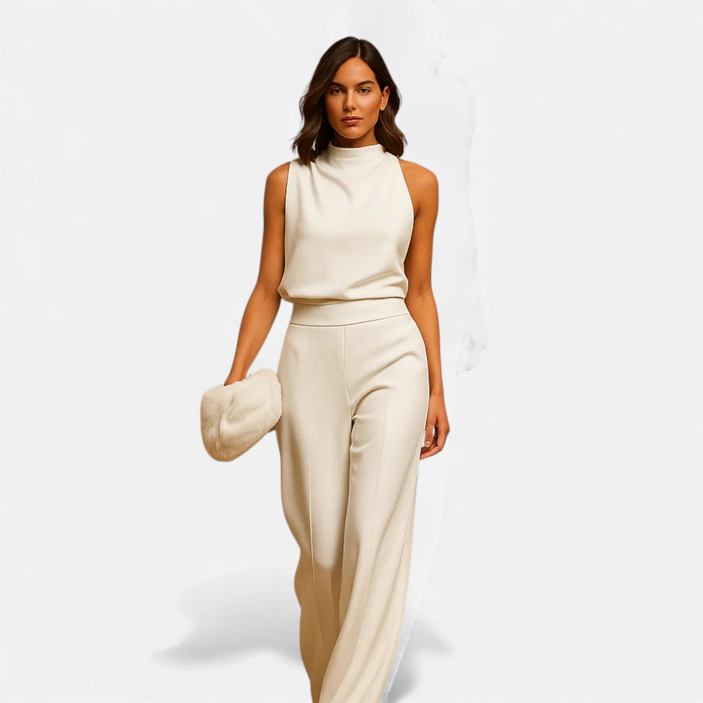 Eston House | Women’s Heritage Halter Wide‑Leg Jumpsuit