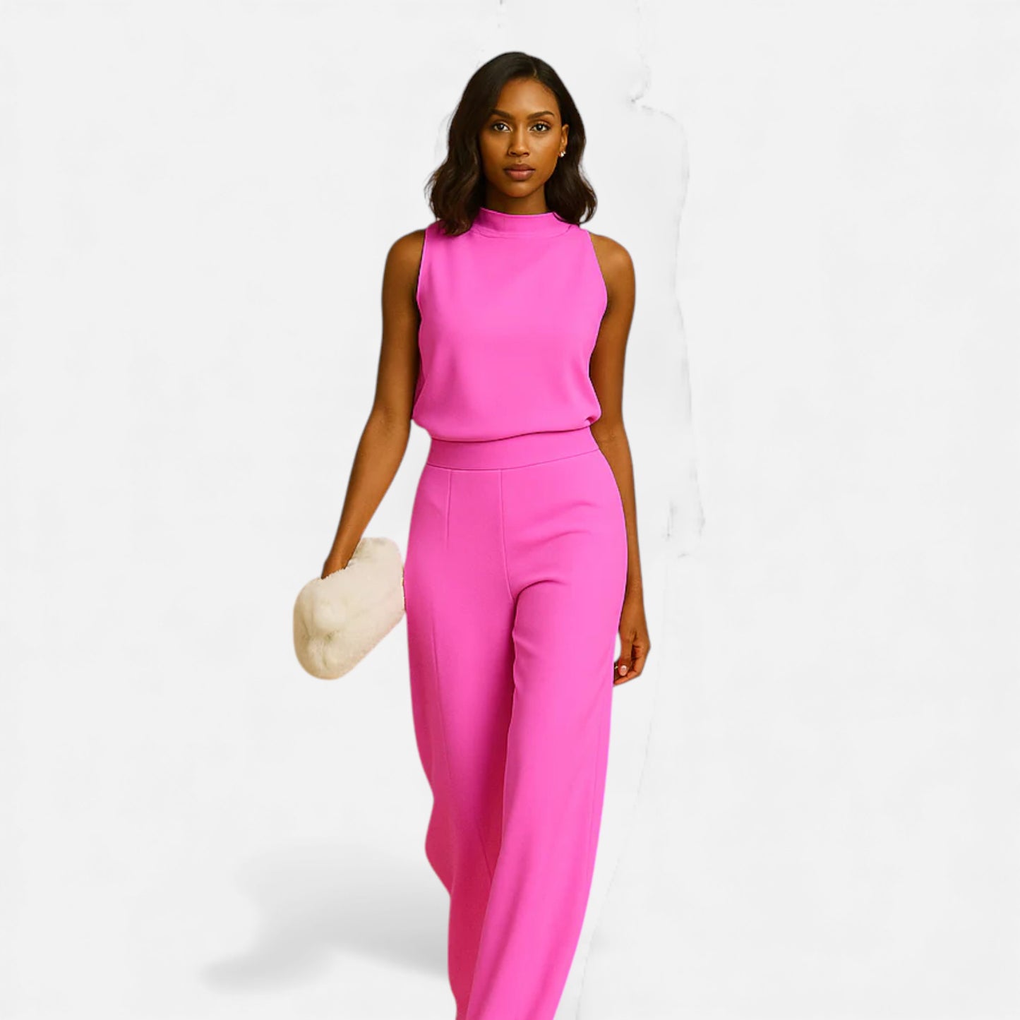 Eston House | Women’s Heritage Halter Wide‑Leg Jumpsuit