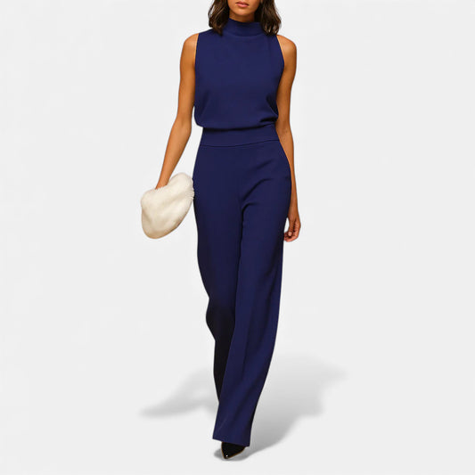 Eston House | Women’s Heritage Halter Wide‑Leg Jumpsuit