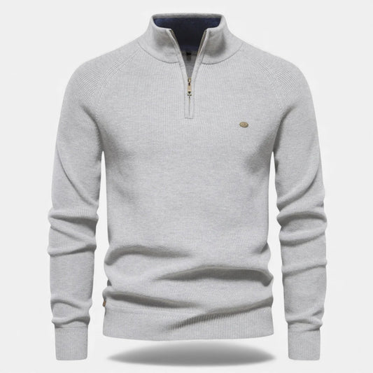 Eston House | Men’s Heritage Cotton Zip Sweater